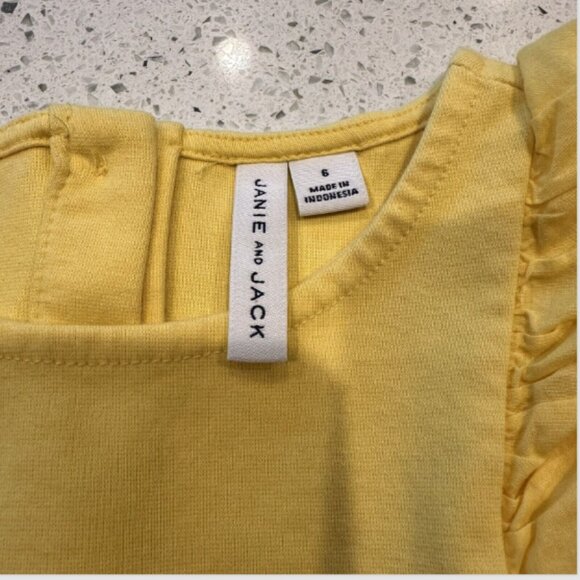Lot Of 2 Janie‎ And Jack Girls Size 6 and 5 Dresses Yellow and Magenta Faux Fur - Picture 5 of 13
